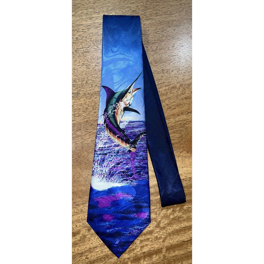 Fratello Men’s Tie Swordfish - Handmade - Vibrant‎ Colors - 58” x 3 1/2”